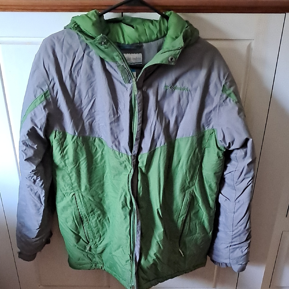 Columbia Green and Gray Winter Coat with Hood